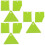 9Pcs Lightweight Plastic Cake Set for Home Use Light Green 7