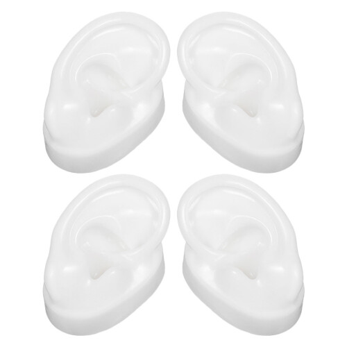 4 Pairs Silicone Ear Models For Piercing Practice 2
