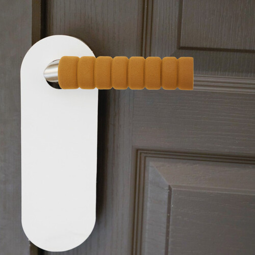 8 Pcs Spiral Door Handle Cover Child Safe Knob Lock Protector Coffee 2