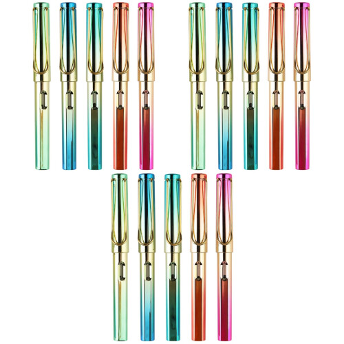 3 Pack Refillable Ink Pen Fountain Pens For Writing Colored Drawing 2