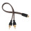 rca splitter cable for car audio with copper connectors 1