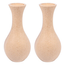 4 Pcs Diy White Embryo Vase Colored Drawing Flower Wood Clay Mold