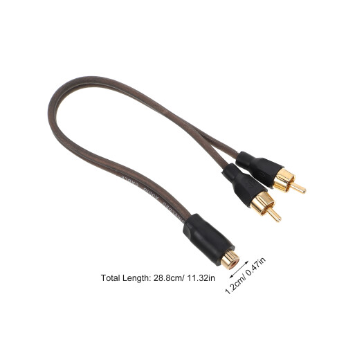 rca splitter cable for car audio with copper connectors 2