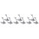 9 Pcs Plastic Airplane Display Stands Desktop Holder 6