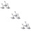 9 Pcs Plastic Airplane Display Stands Desktop Holder 11