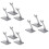 9 Pcs Plastic Airplane Display Stands Desktop Holder 9