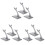 9 Pcs Plastic Airplane Display Stands Desktop Holder 4