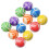 50pcs Rubber Bounce Balls Assorted Color 6
