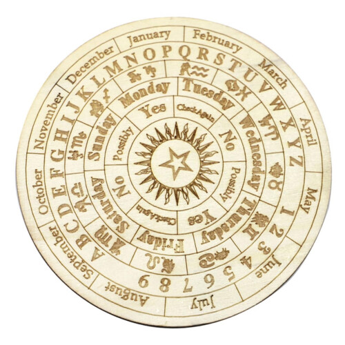 Wood Pendulum Board Mystical Divination Board for Home and Parties