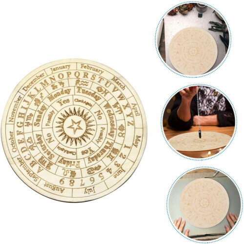 Wood Pendulum Board Mystical Divination Board for Home and Parties 2