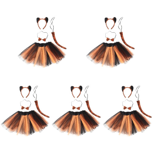 5Ensembles Kit Cosplay Oreilles Queue Colorés Accessoires 2