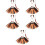 5Ensembles Kit Cosplay Oreilles Queue Colorés Accessoires 8