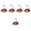 5Ensembles Kit Cosplay Oreilles Queue Colorés Accessoires 5