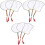 9 Pcs Decorative Painting Fan Hand Blank Diy Drawing Accessory 3