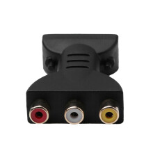 2Pièces Adaptateur Av Noir Pour Cinéma Maison
