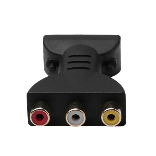 2Pièces Adaptateur Av Noir Pour Cinéma Maison