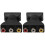 2Pièces Adaptateur Av Noir Pour Cinéma Maison 2