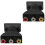2Pièces Adaptateur Av Noir Pour Cinéma Maison 3