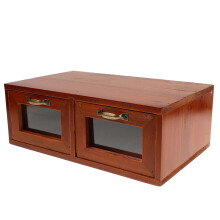 Vintage Wooden Monitor Stand With Drawer For Laptops And Computers