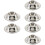 6 Pcs Stainless Steel Egg Holder Stand For Boiled Eggs Breakfast 6
