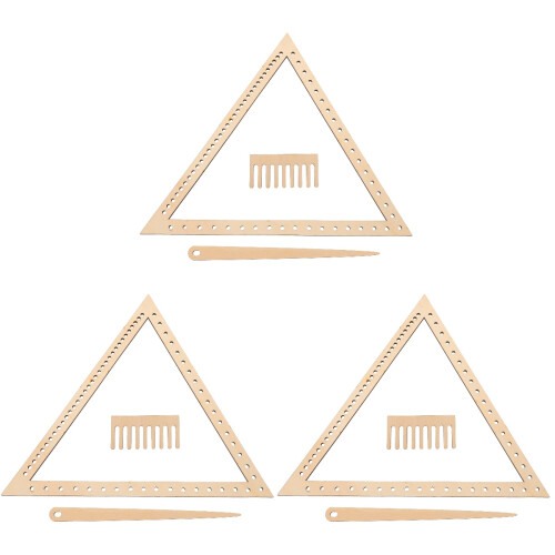 3 Sets Weaving Loom Triangle Weave Board Handcraft Tool 2