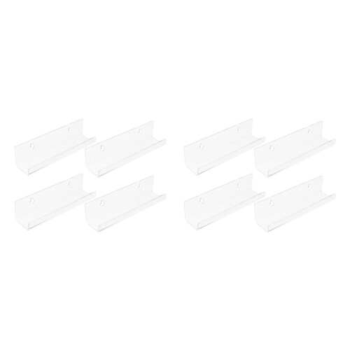 2 Count Wall Clear Arcylic Shelf Record Storage Rack Vinyl Stand 1