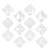 24 Pcs Creative Christmas Painting Stencils White 1