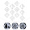 24 Pcs Creative Christmas Painting Stencils White 11