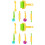 12 Pcs Diy Handheld Roller Plastic Clay Dough Tool For 5
