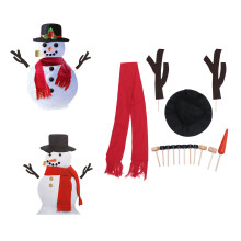 45 Pcs Snowman Decorating Kit With Scarf Hat Nose And Accessories