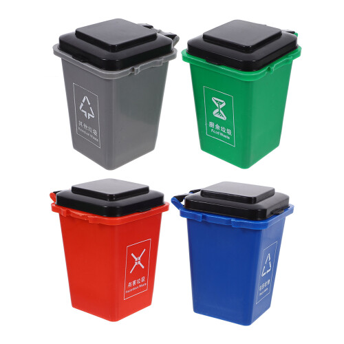 1 Set Kids Early Teaching Tool Sorting Garbage Small Trash Can