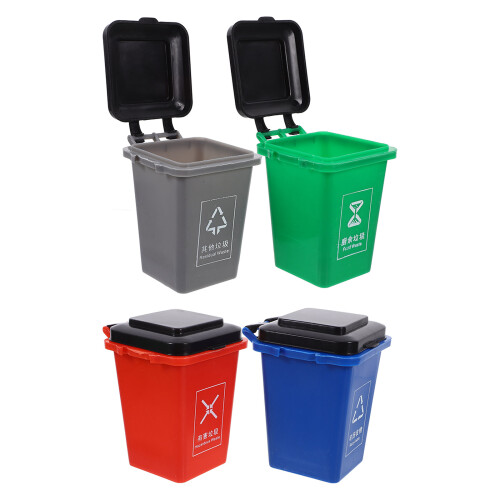 1 Set Kids Early Teaching Tool Sorting Garbage Small Trash Can 1