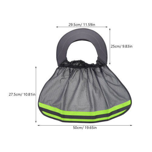 Hard Hat Sun Visor Plastic Neck Shade Breathable Mesh Full Brim 1