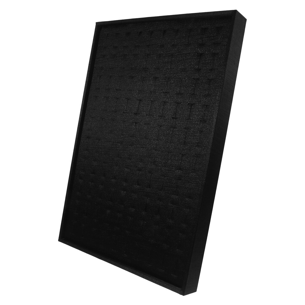 3Szt Organiser Na PierśCionki Czarny Drewniany Do BiżUterii-image