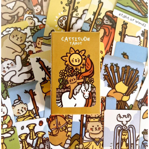 Cattitude Tarot, Cattitude Tarot, Tarot Card, Funny Game, Divination 2