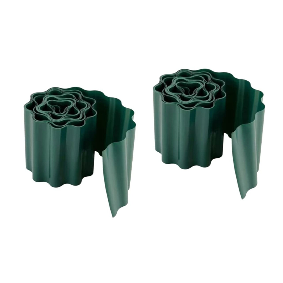 Plastic Garden Lawn Edging Fence Border 2Pack, Smooth Surface, Diy Reusable Flower Bed Border For Garden Beds 9365049932530