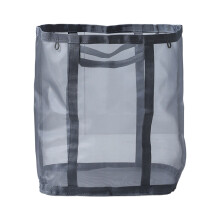 Breathable Mesh Foldable Hamper Portable Clothes Storage-Gray