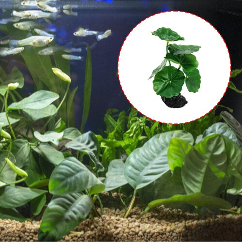 Aquariums Handicrafts Artificial Leaf Plant-Polka dot leaf 1