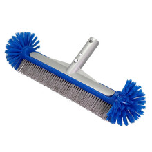 Swimming Pool Brush Head Aluminum Back Nylon Bristles Corner Design Tile Scrubber Heavy Duty