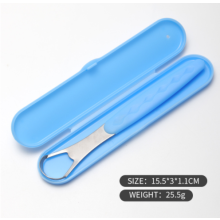Durable Stainless Steel Tongue Scraper, Oral Care Hygiene Essential for Adults & Kids, Double Cleaning Head, Ergonomic Design, Eliminate Bad Breath, I