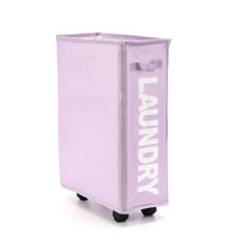Cesto de roupa suja resistente com rodinhas, tecido Oxford 600D grosso e ecológico com revestimento em filme PE para resistência à água e