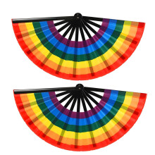 Regenboog handventilator, Pride opvouwbare handventilator,