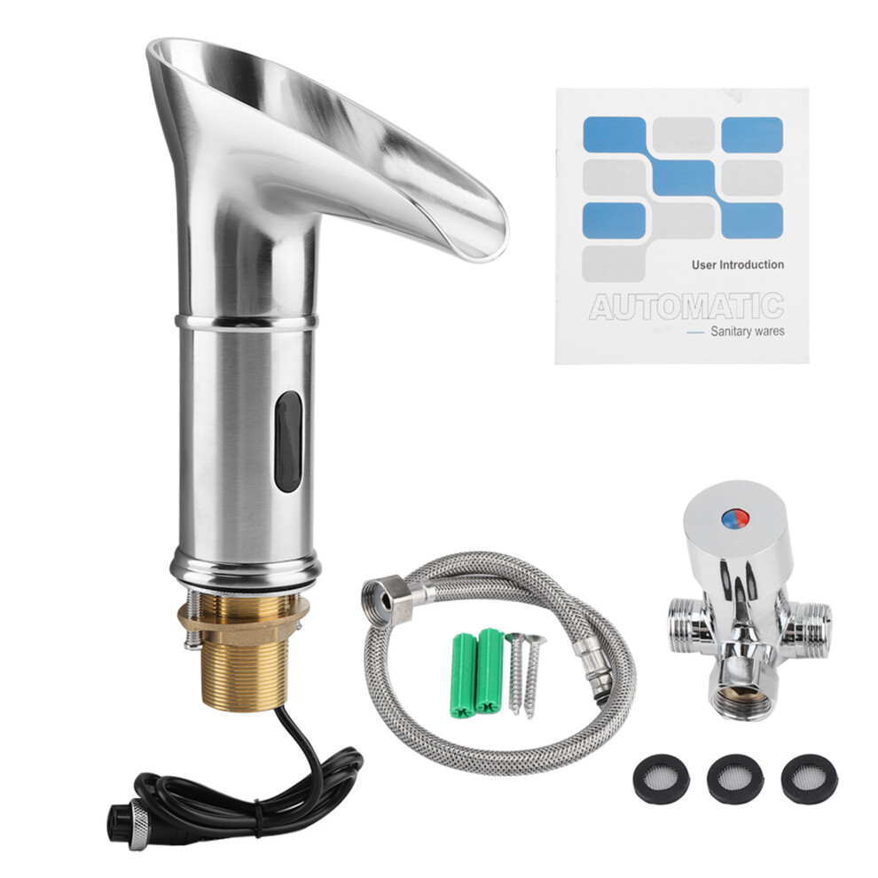 Energy Efficient Touchless Faucet, Stylish Design, Hands-Free Operation, Durable Brass, Suitable For Bathroom, Office, Hotel, Germ-Free Experience 9138057317695