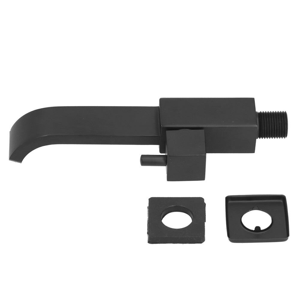 Modern Wall Mounted Shower Arm Matte Black G1_2 Thread Copper Extension Arm Corrosion Resistant Scratch Resistant Durable With Easy Setup For Contempo 9148971045512