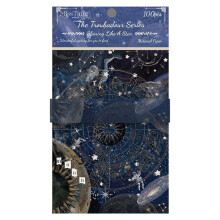 100 PCS Vintage Scrapbooking Stickers, Astronomy Moons Scrapbooking, Retro Journaling Supplies, Art Craft Card Making
