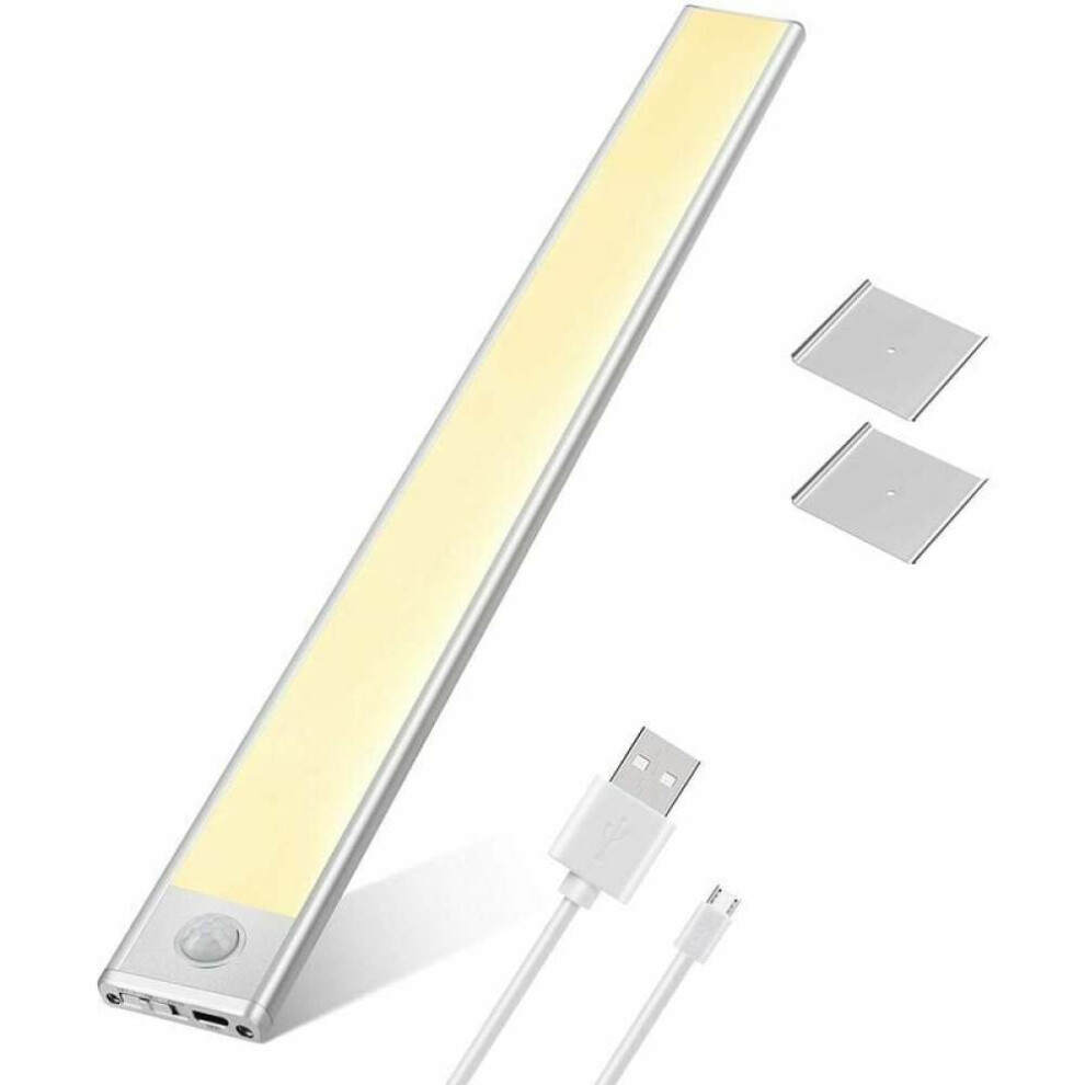 Light Bar For Closet, Motion Sensor Under Cabinet Lights, Wireless Light Bar Usb Rechargeable With Built-In Magnet, Glare-Free Design Warm White 9128293374705