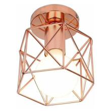 Elegant Decor Semi-Flutch Plafondlamp, Industriële Wandlamp met Zwenkarm van roségoudkleurige afwerking voor Verstelbare Verlichtingshoek