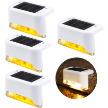 Luci solari da esterno facili da usare, lampade da gradini per esterni con luce soffusa per un'atmosfera confortevole, emissione di LED bianco caldo