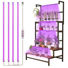 Lâmpada de cultivo para plantas de interior, 50 cm, espectro completo, níveis de brilho ajustáveis, fácil instalação, modos espectrais, super