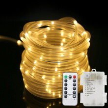Creative Battery Operated String Lights, Portable Outdoor Decor, Clear PVC Tube Protection For Waterproof Performance